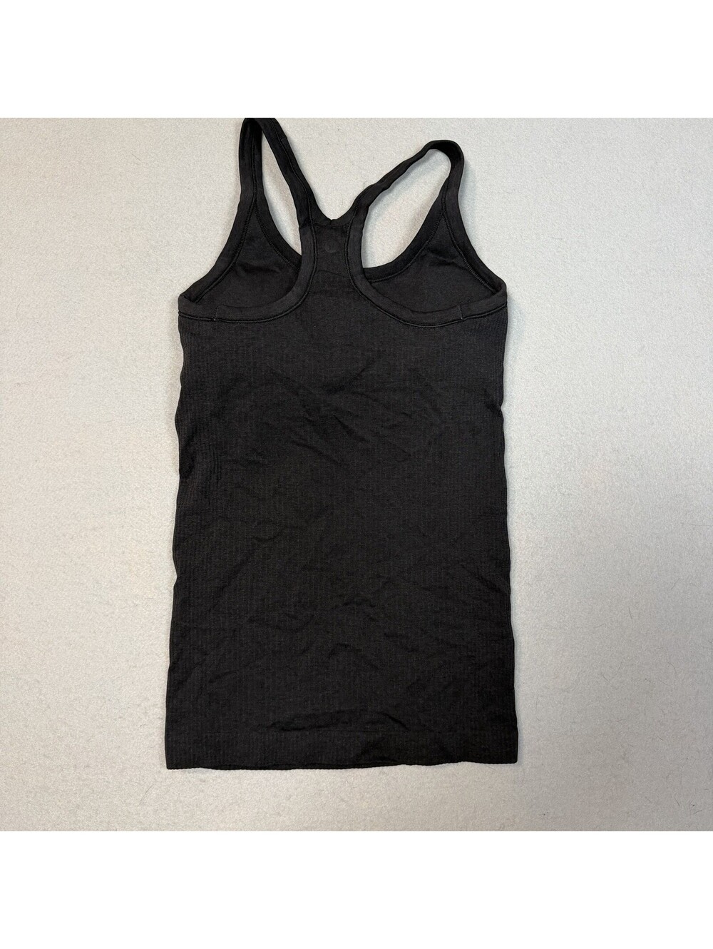 Lululemon Ebb To Street Tank Women's 4 Black Ribbed Racerback Top Padded